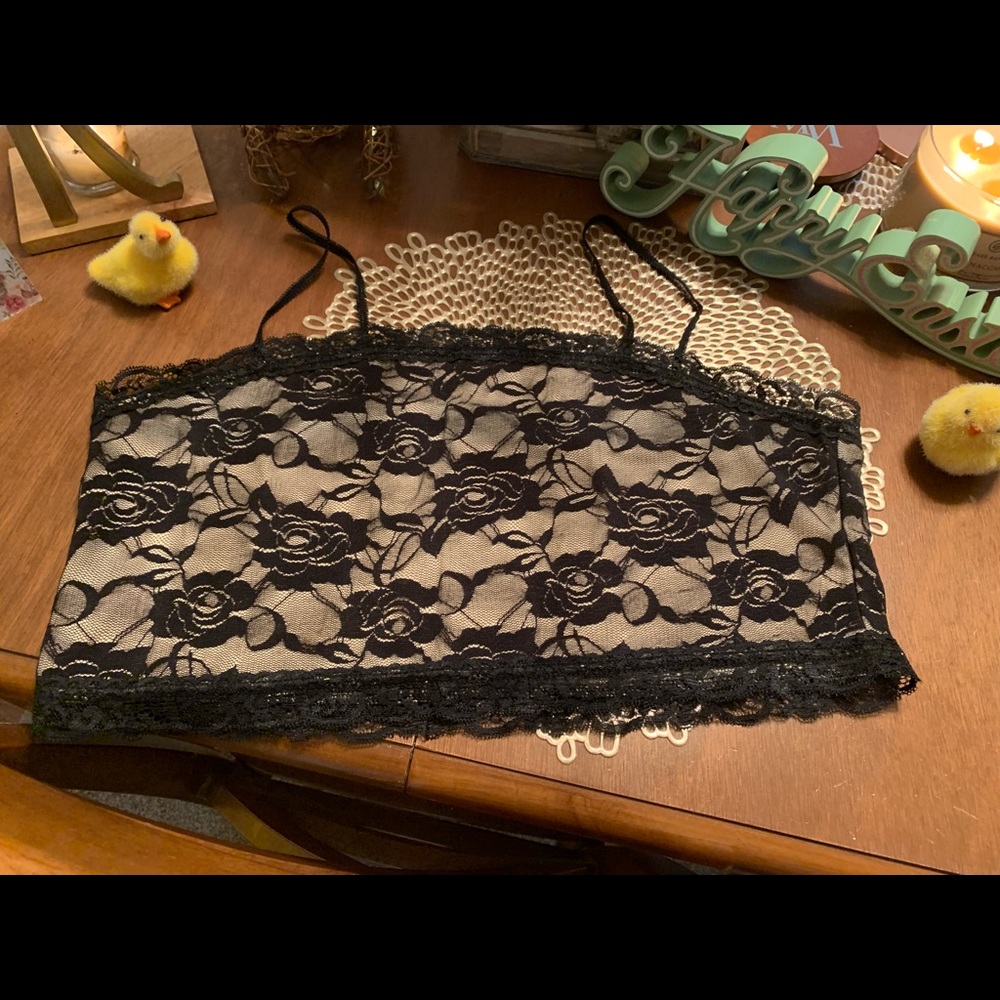 Black lace bralette